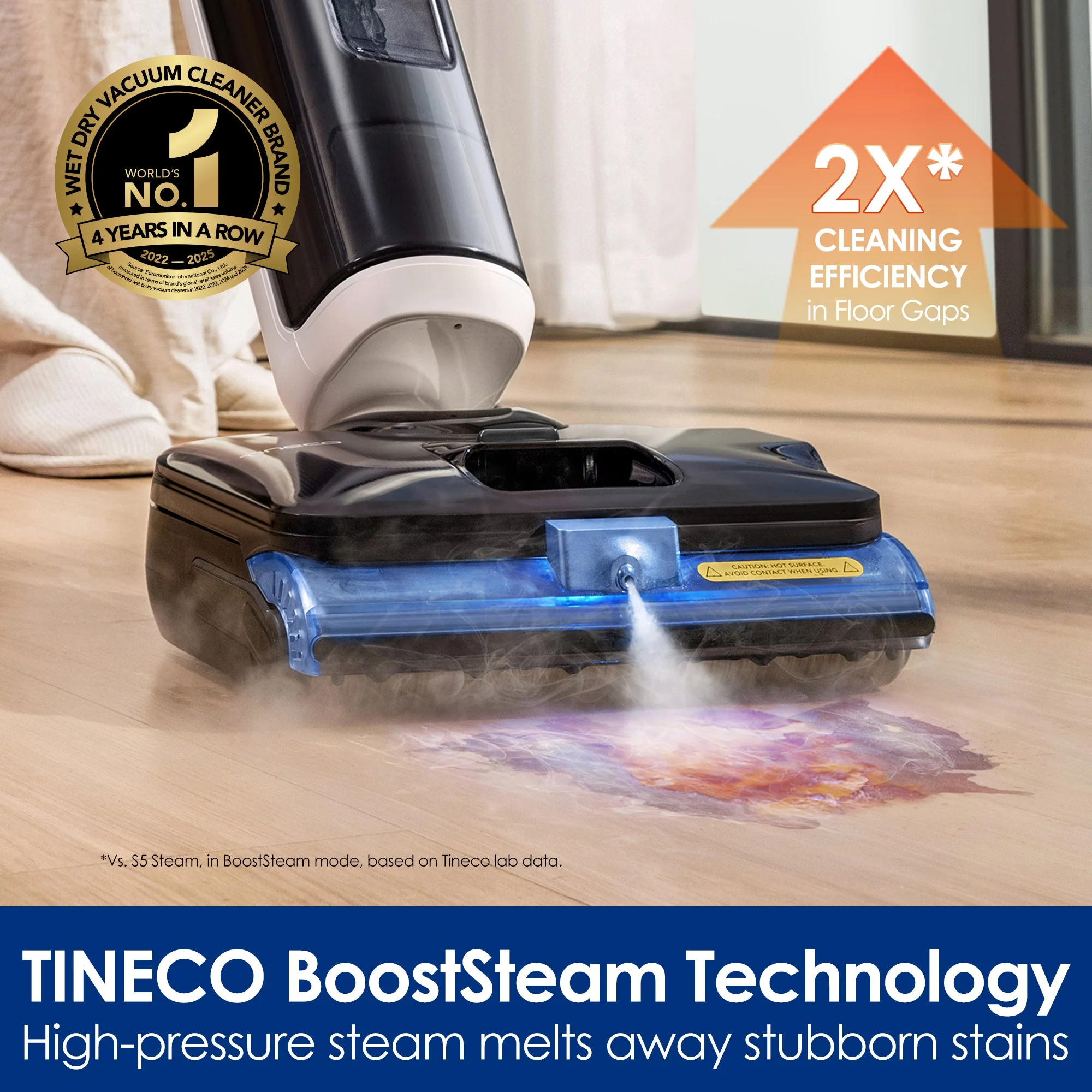 Tineco FLOOR ONE S6 Stretch Steam Wet Dry Vacuum - Image 2