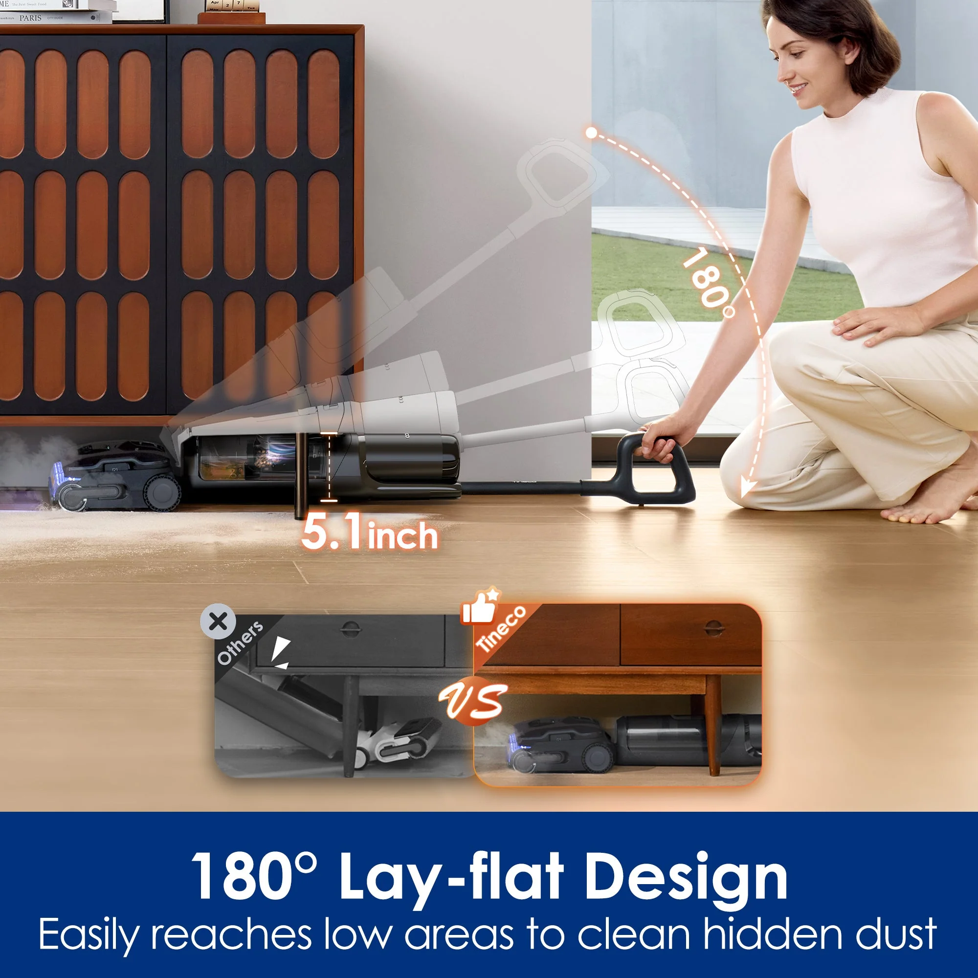 Tineco FLOOR ONE S7 Stretch Steam intelligent wet and dry vacuum cleaner - Image 6