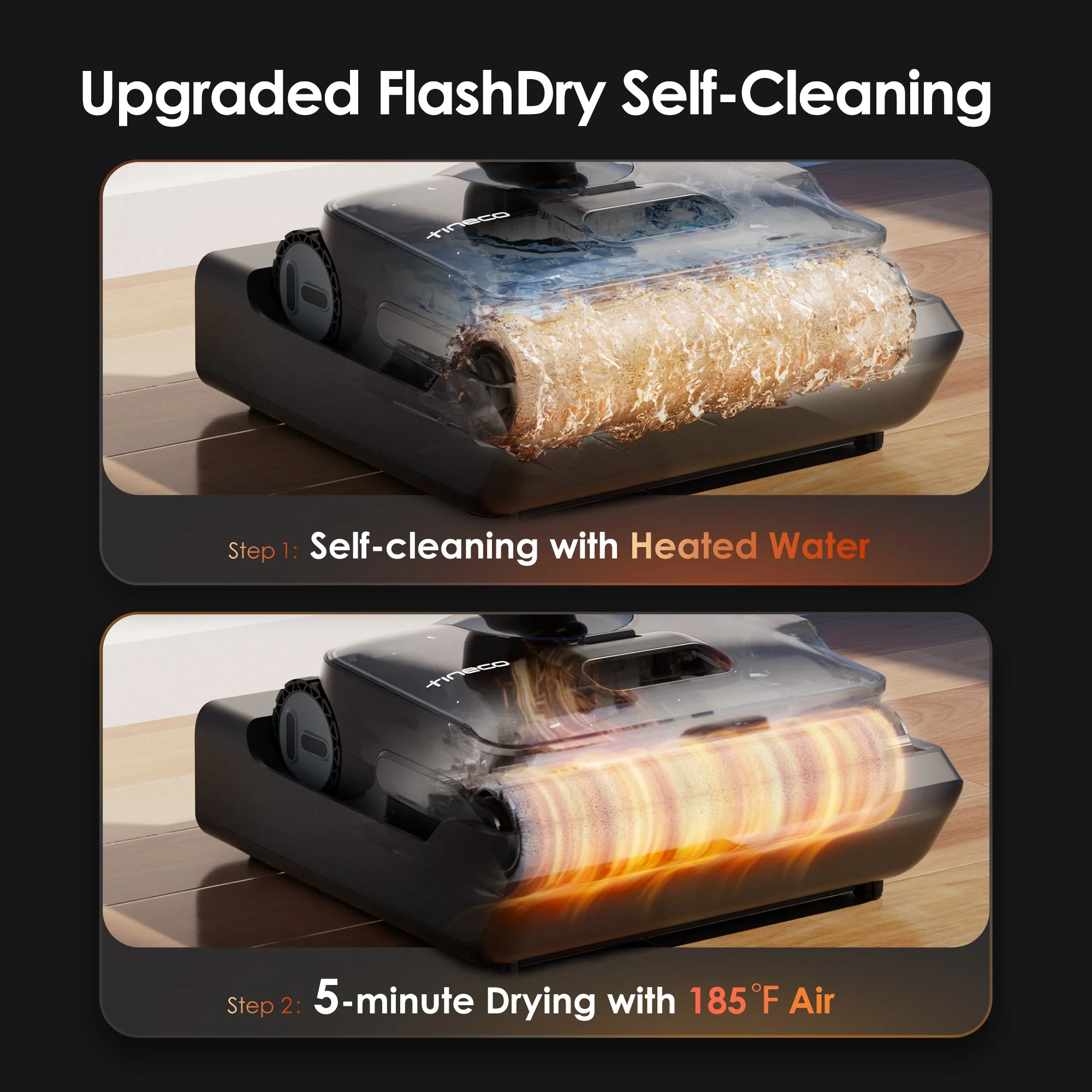 Tineco FLOOR ONE S9 Artist Steam Wet Dry Vacuum Cleaner - Image 8