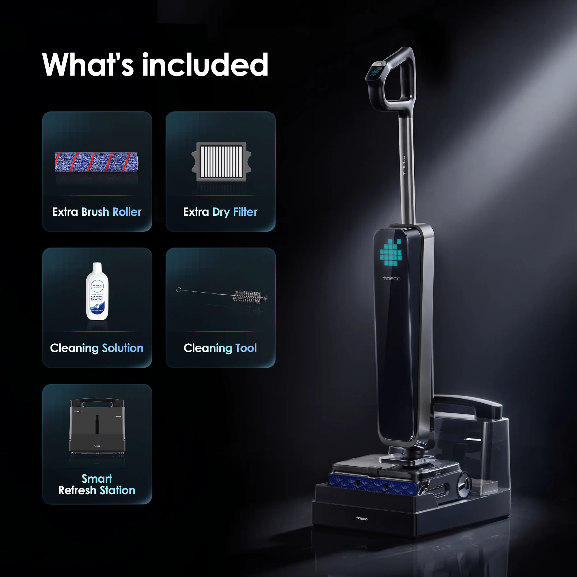 Tineco FLOOR ONE STATION S9 Scientist Pro Wet Dry Vacuum Cleaner - Image 9